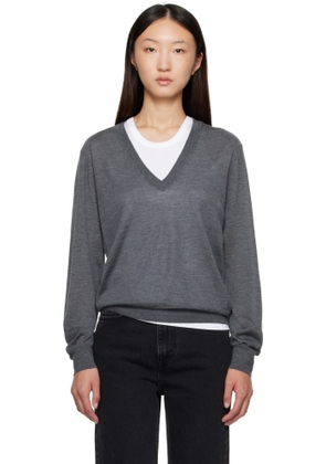 Loulou de Saison Gray Julio Cashmere Sweater