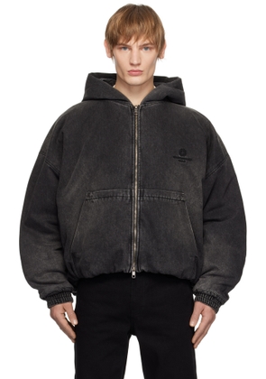 WOOYOUNGMI Gray Denim Hooded Jacket