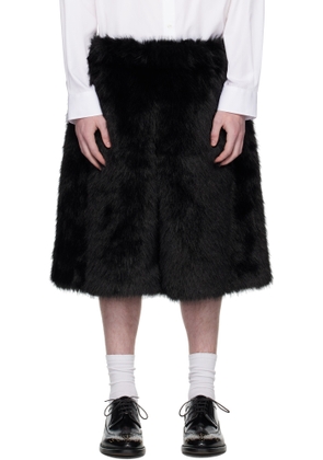 Simone Rocha SSENSE Exclusive Black Faux-Fur Shorts