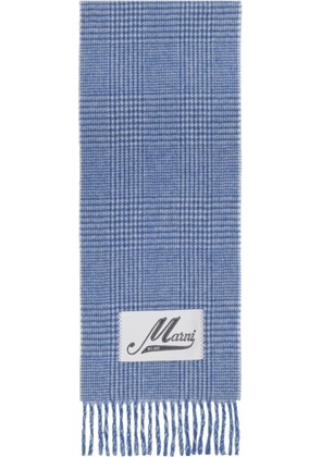 Marni Blue Wool Scarf