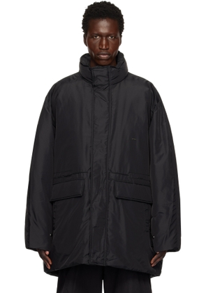 WOOYOUNGMI Black Funnel Neck Down Jacket