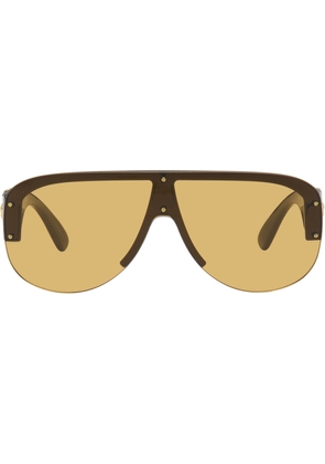 Versace Black Shield Aviator Sunglasses