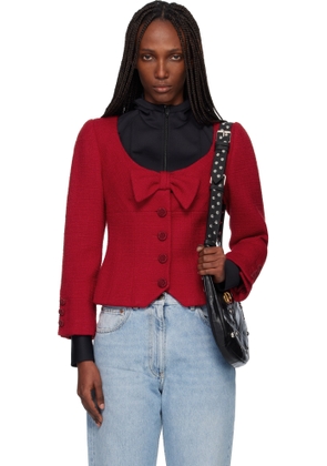 Valentino Red Tweed Jacket