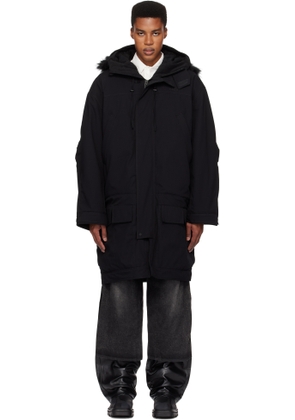 032c Black OSL2BER Dropped Waist Parka