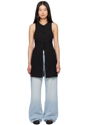 GANNI Black Button Minidress