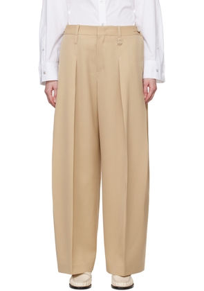 WOOYOUNGMI Beige Wide Trousers