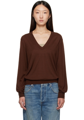 Loulou de Saison Brown Julio Cashmere Sweater