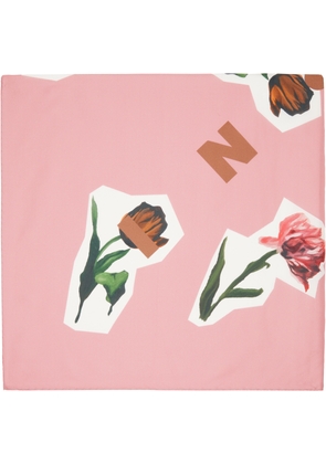 Marni Pink Artists' Capsule Silk Flower Collage Scarf