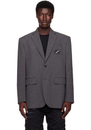 We11done Gray Oversized Suit Blazer