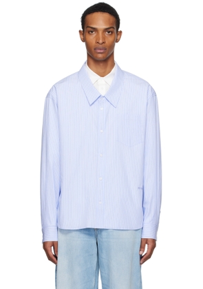 We11done Blue & White Layered Shirt