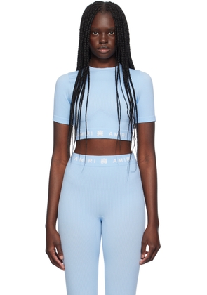 AMIRI Blue MA Ribbed Seamless Top