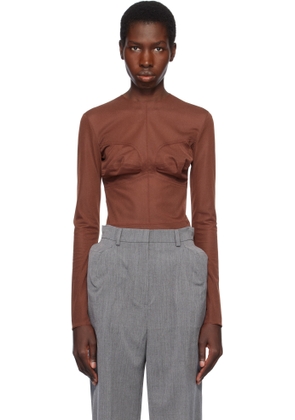 Pushbutton Brown Dummy Shaped Mesh Top