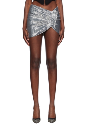 Mônot Silver Mia Draped Miniskirt