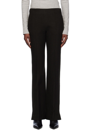 UMBER POSTPAST Brown Wool Felted Trousers