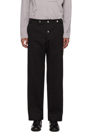 Tondolo Black Simple Workwear Trousers