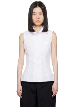 FLORE FLORE White Rosie Sleeveless Shirt