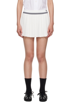 Sporty & Rich White 'SRC' Logo Abigail Miniskirt