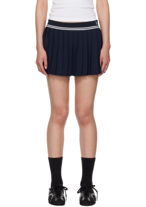 Sporty & Rich Navy 'SRC' Logo Abigail Miniskirt