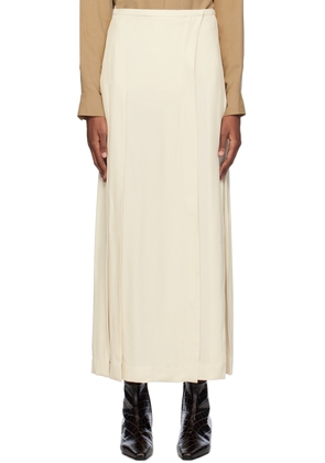 TOTEME Off-White Pleated Maxi Skirt