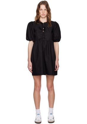GANNI Black Tie String Minidress