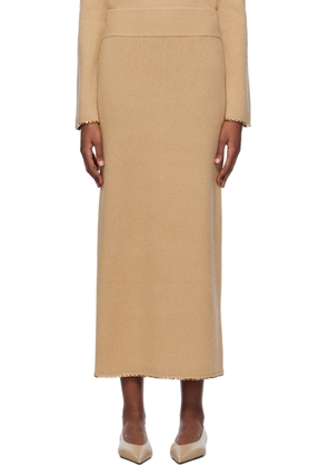 TOTEME Tan Chain-Edge Maxi Skirt