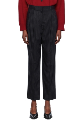 TOTEME Navy Tailored Pinstriped Trousers