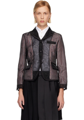 Thom Browne Black Organza Sport Blazer