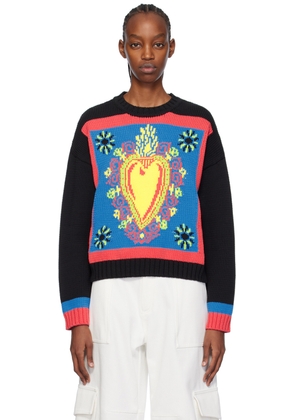 Moschino Black Intarsia Sweater