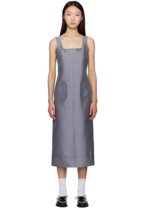 Thom Browne Gray Column Maxi Dress