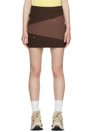 Daniëlle Cathari Brown Cotton Mini Skirt