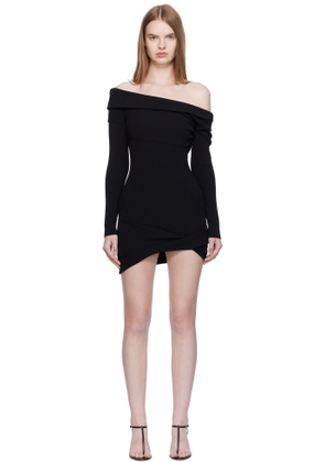 Christopher Esber Black Rib Minidress