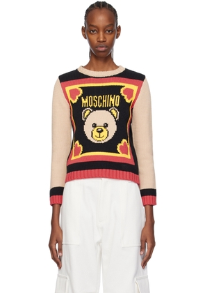 Moschino Multicolor Intarsia Sweater