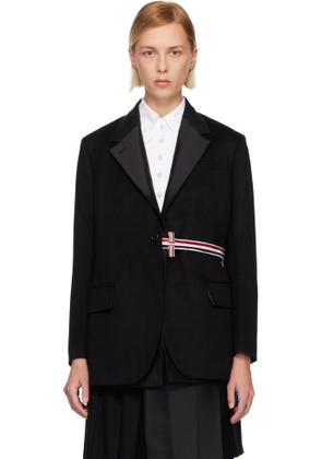 Thom Browne Black Cashmere Wool 2-In-1 Sport Blazer