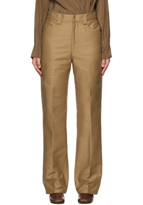 LEMAIRE Tan Straight Trousers