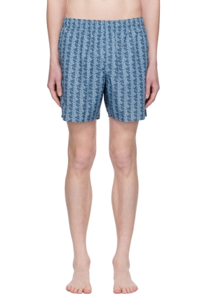 Lacoste Blue Monogram Swim Shorts