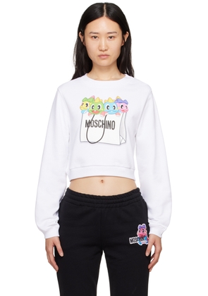 Moschino White Puzzle Bobble Sweatshirt