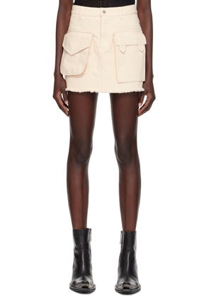 Marques Almeida Off-White Patch Pocket Miniskirt
