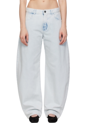 ALAÏA Blue Low Waist Round Jeans