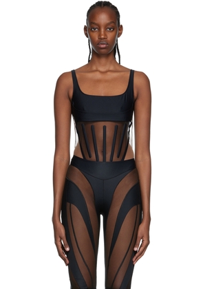 Mugler Black Bodice Bodysuit