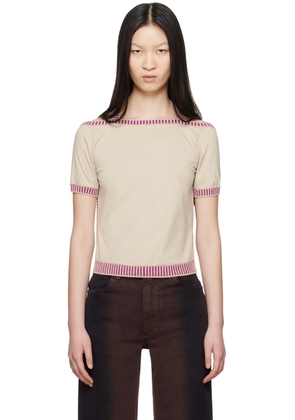 Eckhaus Latta Beige Edge T-Shirt