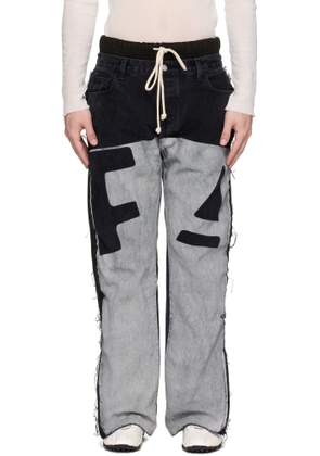 Rivington Roi Rebis Black & Gray Father Agency Fara-C Jeans