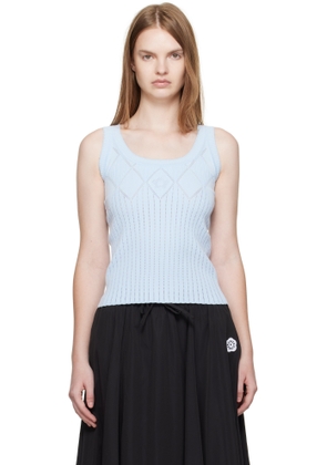 Kenzo Blue Kenzo Paris Textured Tank Top