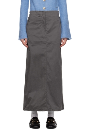 Holzweiler Gray Mandel Track Maxi Skirt