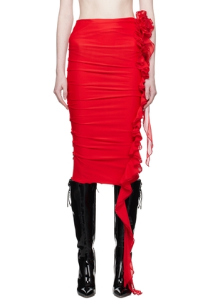 Fancì Club Red 'The Colt' Midi Skirt