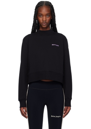 Palm Angels Black Classic Logo Fitted Sweatshirt