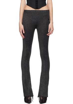 MISBHV Black Knitted Flared Trousers