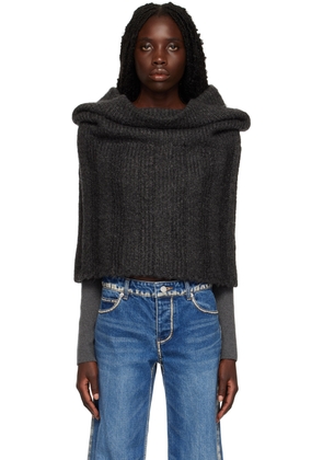 We11done Gray Cowl Sweater