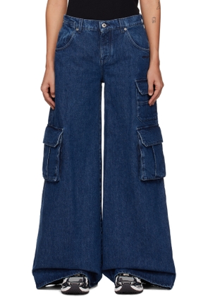 Off-White Blue Cargo Wide jeans