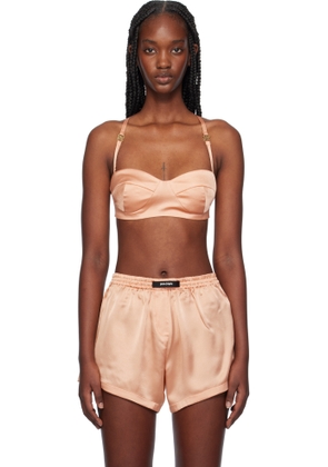 Palm Angels Pink Monogram Balconette Bra