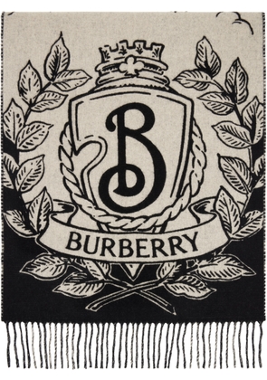 Burberry Black Wide Reversible Stormy Knight Scarf